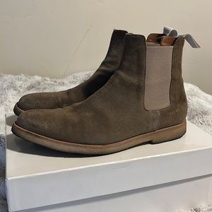 Common Projects Taupe Suede Chelsea Boots - Size 42/9